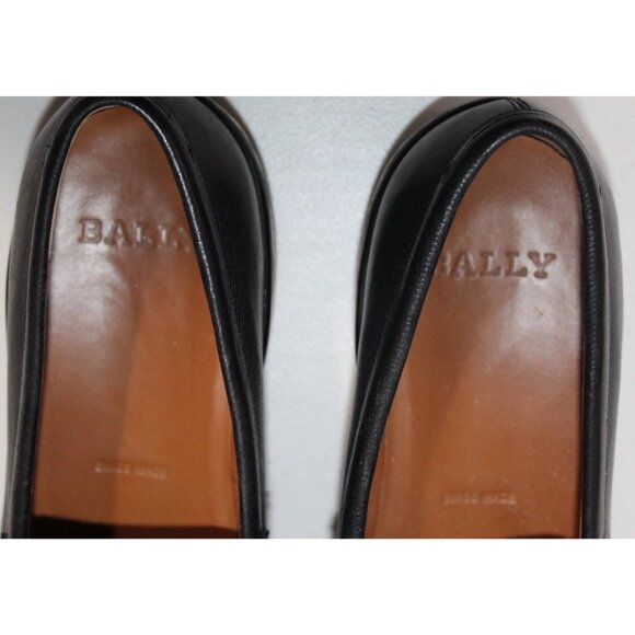 Bally Micson Men's Black Pebbled Leather Oxford Shoes Driving Loafer Slip 11.5 D - Picture 6 of 14